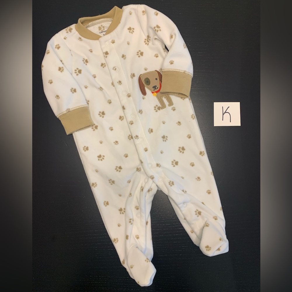 ⭐️2/$11.00⭐️ Carter's 3m Puppy Print Fleece Sleeper